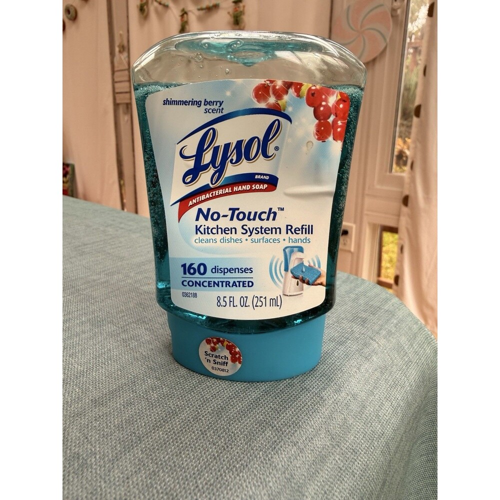 Lysol No-Touch Kitchen System Refills Shimmering Berry New